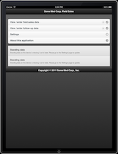 Medical sales app screenshot: click for full-size